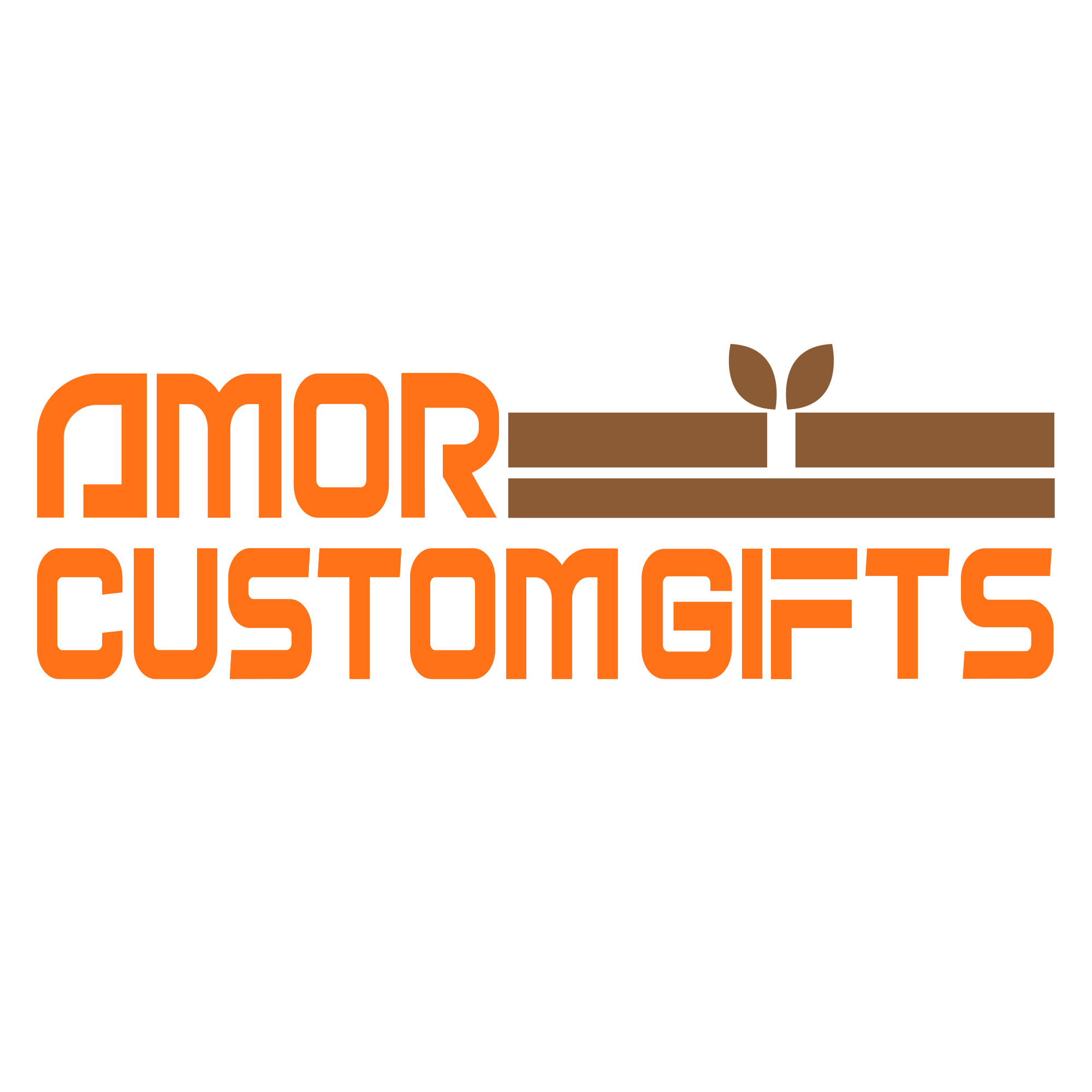 Amor custom gifts logo